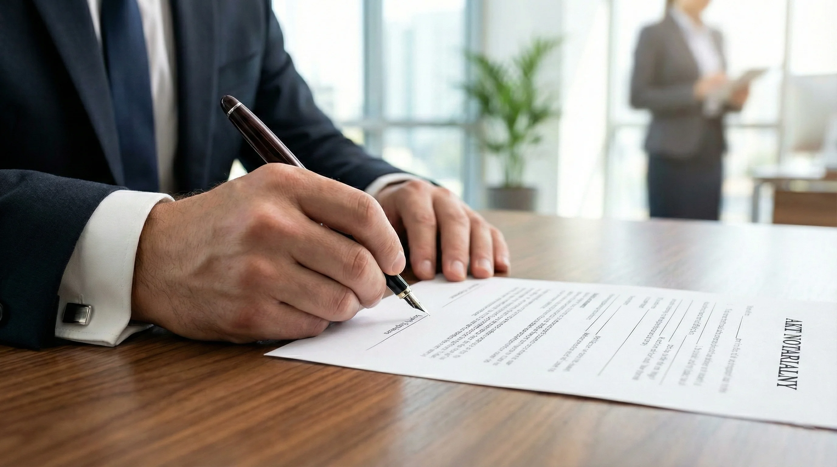 Podpisanie aktu notarialnego - sprzedaż udziału w spadku u notariusza